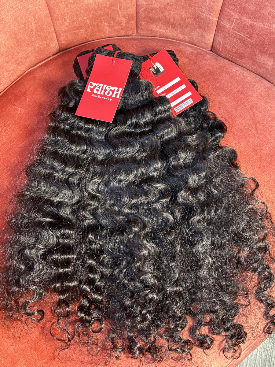 "Faith" | Virgin Curly Burmese Flip Over Method Bundle Deal