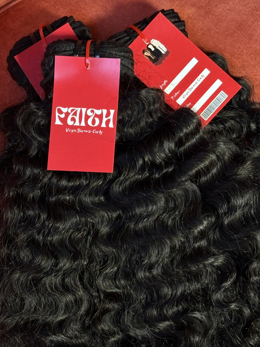 "Faith" | Virgin Curly Burmese Flip Over Method Bundle Deal